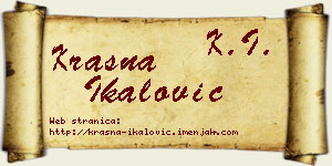 Krasna Ikalović vizit kartica